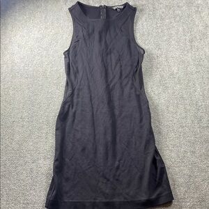 Express Black Sleeveless Midi Sheath Dress